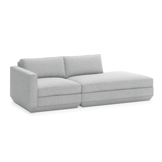 Podium Modular 2PC Lounge Sofa Right Lounge Sofa Gus*     Four Hands, Burke Decor, Mid Century Modern Furniture, Old Bones Furniture Company, Old Bones Co, Modern Mid Century, Designer Furniture, https://www.oldbonesco.com/
