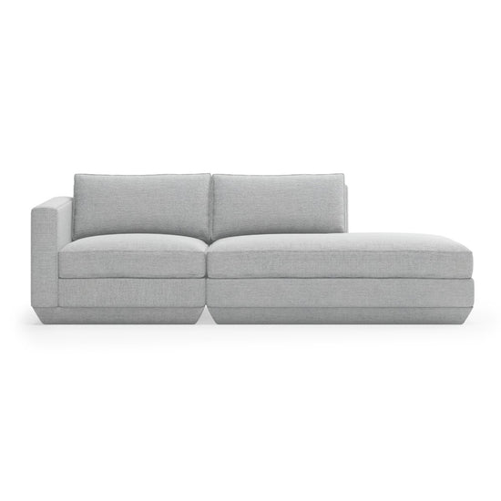 Podium Modular 2PC Lounge Sofa Right Bayview SilverLounge Sofa Gus*  Bayview Silver   Four Hands, Burke Decor, Mid Century Modern Furniture, Old Bones Furniture Company, Old Bones Co, Modern Mid Century, Designer Furniture, https://www.oldbonesco.com/