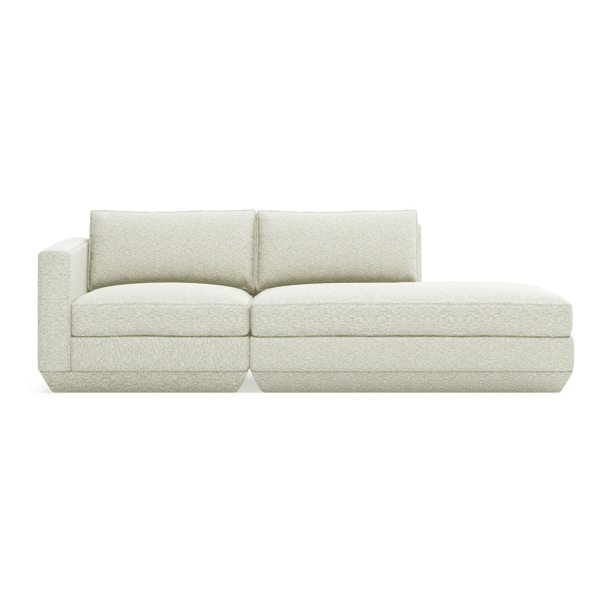 Podium Modular 2PC Lounge Sofa Right Copenhagen FossilLounge Sofa Gus*  Copenhagen Fossil   Four Hands, Burke Decor, Mid Century Modern Furniture, Old Bones Furniture Company, Old Bones Co, Modern Mid Century, Designer Furniture, https://www.oldbonesco.com/