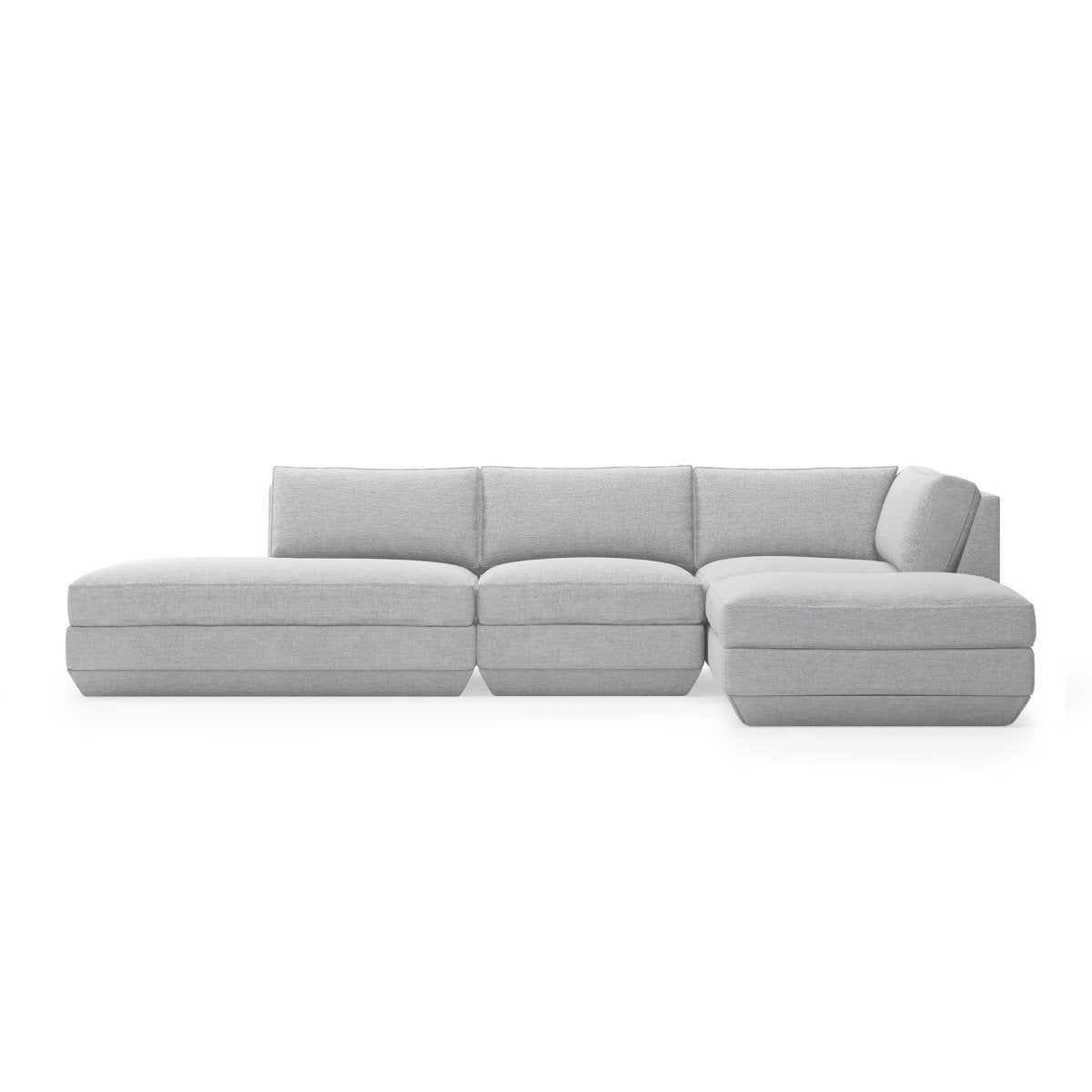 Podium Modular 4PC Lounge Sectional B - RF Sectional Sofa Gus*     Four Hands, Burke Decor, Mid Century Modern Furniture, Old Bones Furniture Company, Old Bones Co, Modern Mid Century, Designer Furniture, https://www.oldbonesco.com/