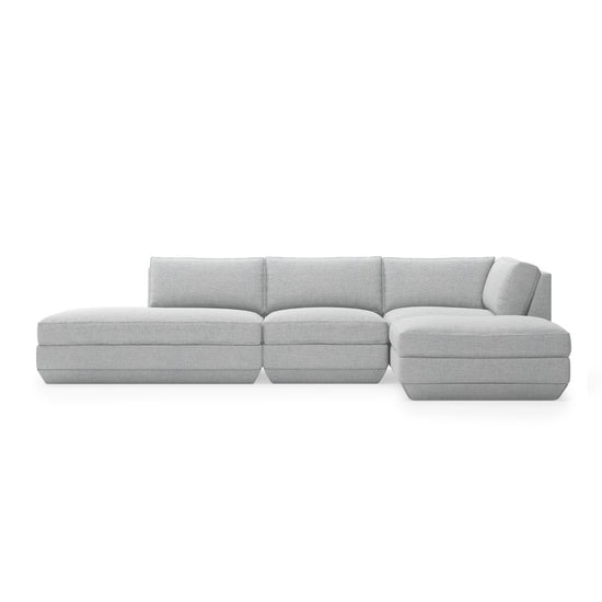 Podium Modular 4PC Lounge Sectional B - RF Sectional Sofa Gus*     Four Hands, Burke Decor, Mid Century Modern Furniture, Old Bones Furniture Company, Old Bones Co, Modern Mid Century, Designer Furniture, https://www.oldbonesco.com/
