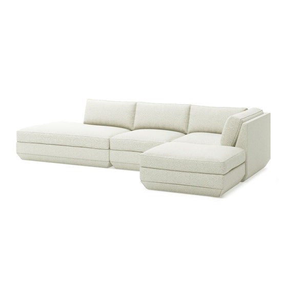 Podium Modular 4PC Lounge Sectional B - RF Copenhagen FossilSectional Sofa Gus*  Copenhagen Fossil   Four Hands, Burke Decor, Mid Century Modern Furniture, Old Bones Furniture Company, Old Bones Co, Modern Mid Century, Designer Furniture, https://www.oldbonesco.com/