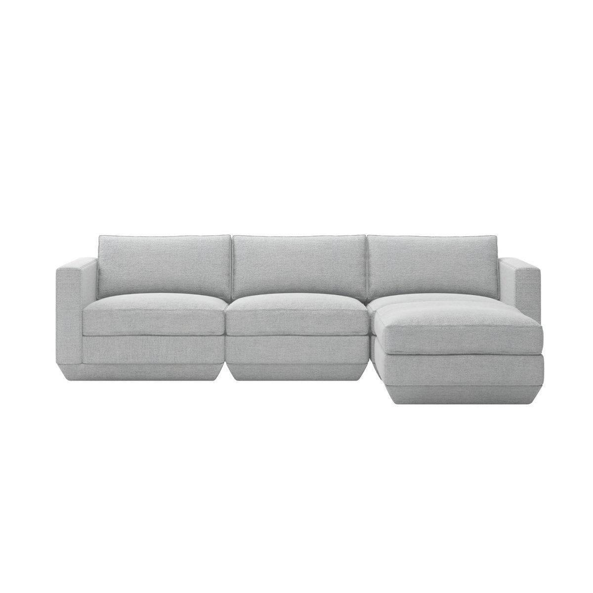 Podium Modular 4PC Sectional RF Sectional Modular Gus*     Four Hands, Burke Decor, Mid Century Modern Furniture, Old Bones Furniture Company, Old Bones Co, Modern Mid Century, Designer Furniture, https://www.oldbonesco.com/