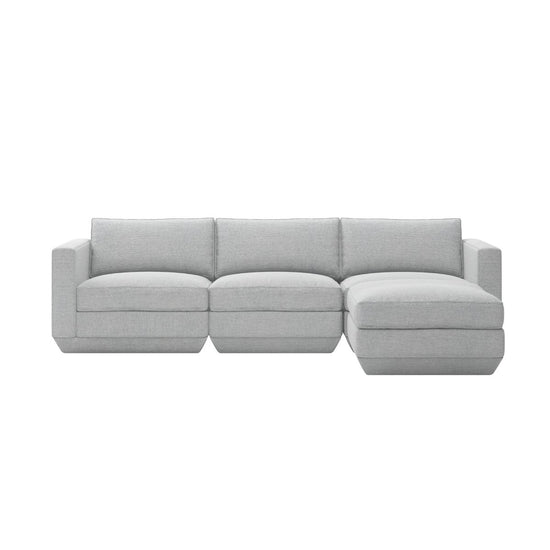 Podium Modular 4PC Sectional RF Sectional Modular Gus*     Four Hands, Burke Decor, Mid Century Modern Furniture, Old Bones Furniture Company, Old Bones Co, Modern Mid Century, Designer Furniture, https://www.oldbonesco.com/