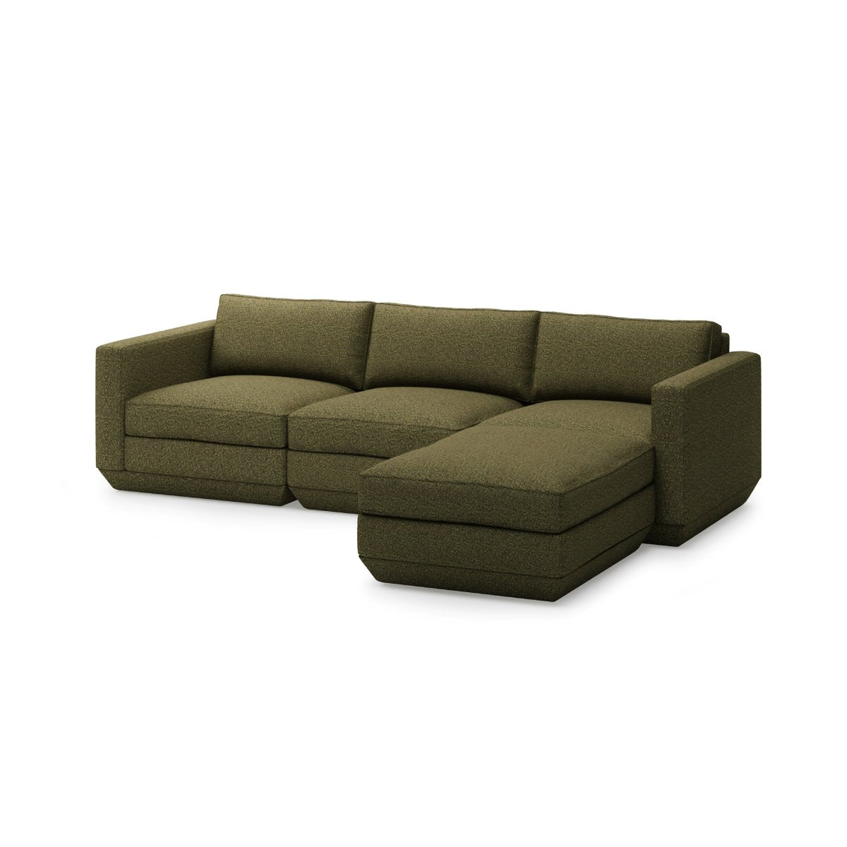 Podium Modular 4PC Sectional RF Copenhagen TerraSectional Modular Gus*  Copenhagen Terra   Four Hands, Burke Decor, Mid Century Modern Furniture, Old Bones Furniture Company, Old Bones Co, Modern Mid Century, Designer Furniture, https://www.oldbonesco.com/