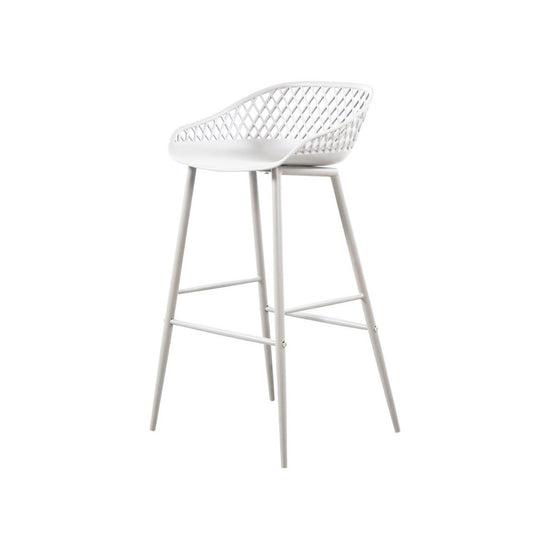 Load image into Gallery viewer, Piazza Outdoor Barstool-M2 WhiteBarstools Moe&amp;#39;s  White   Four Hands, Burke Decor, Mid Century Modern Furniture, Old Bones Furniture Company, Old Bones Co, Modern Mid Century, Designer Furniture, https://www.oldbonesco.com/
