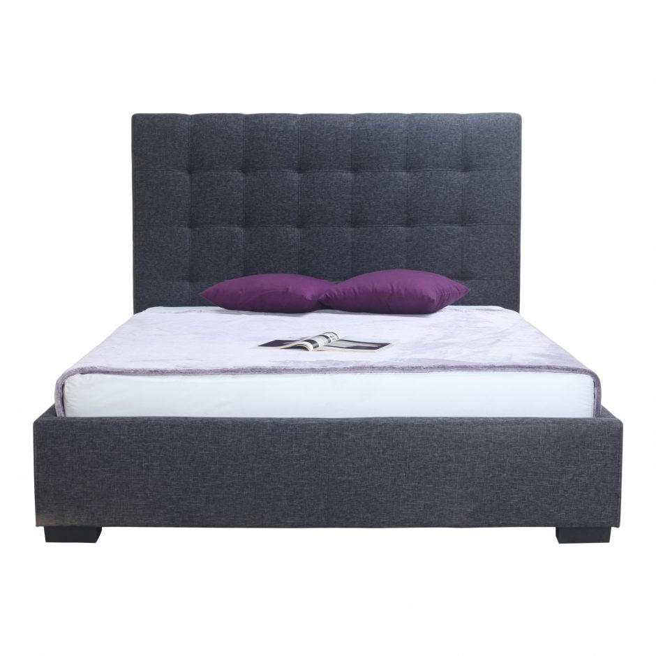 Belle Storage Bed Queen Charcoal FabricStorage Bed Moe's  Charcoal Fabric   Four Hands, Burke Decor, Mid Century Modern Furniture, Old Bones Furniture Company, Old Bones Co, Modern Mid Century, Designer Furniture, https://www.oldbonesco.com/