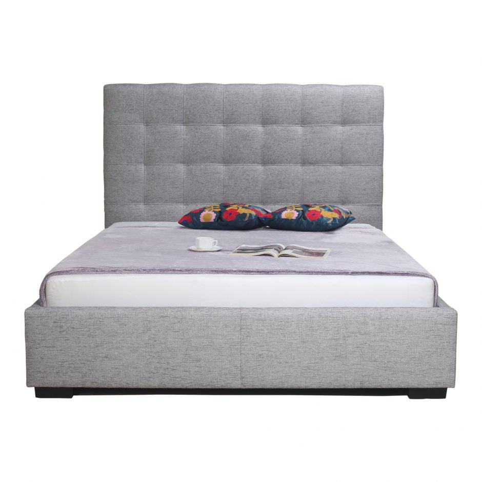 Belle Storage Bed King Light Grey FebricKing Bed Moe's  Light Grey Febric   Four Hands, Burke Decor, Mid Century Modern Furniture, Old Bones Furniture Company, Old Bones Co, Modern Mid Century, Designer Furniture, https://www.oldbonesco.com/