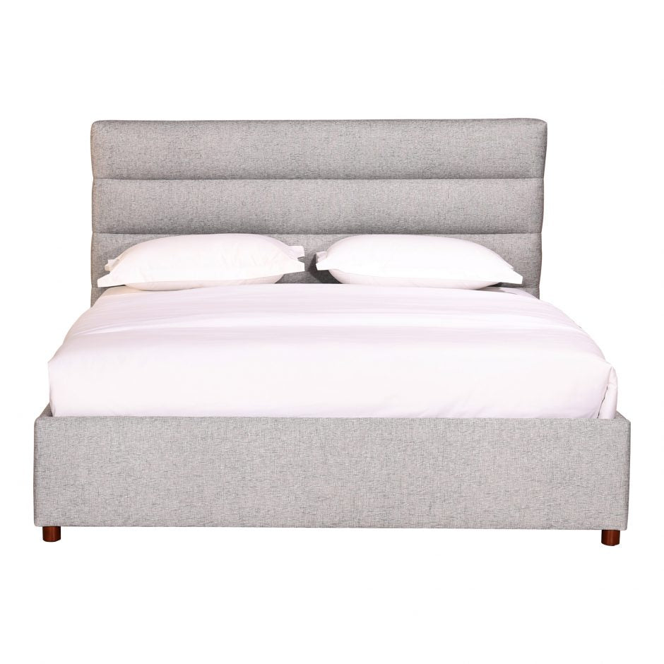 Takio Queen Bed Light Grey Queen Bed Moe's     Four Hands, Burke Decor, Mid Century Modern Furniture, Old Bones Furniture Company, Old Bones Co, Modern Mid Century, Designer Furniture, https://www.oldbonesco.com/