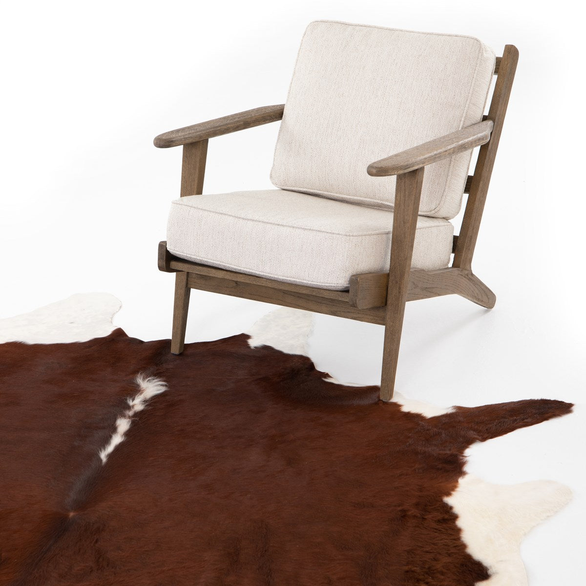 Cardin Cowhide Rug, Brown And White Cardin Cowhide Rug Four Hands     Four Hands, Burke Decor, Mid Century Modern Furniture, Old Bones Furniture Company, Old Bones Co, Modern Mid Century, Designer Furniture, https://www.oldbonesco.com/