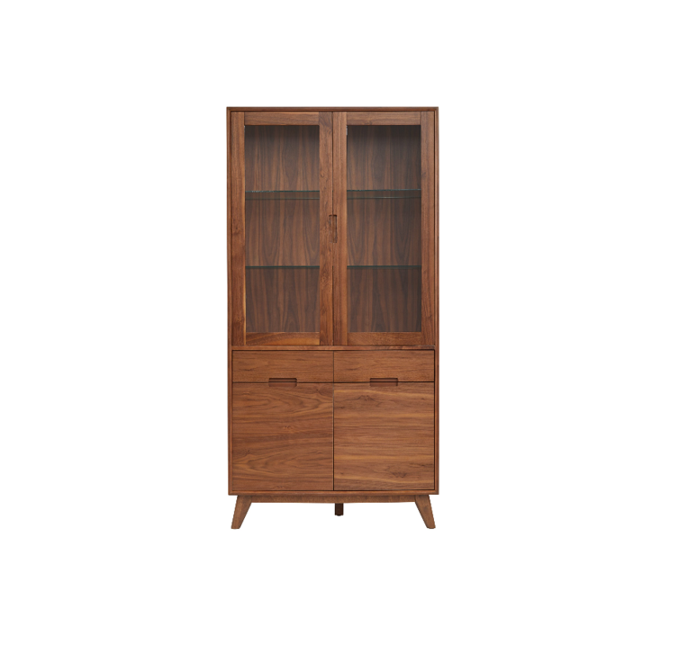 Tall walnut cabinet deals