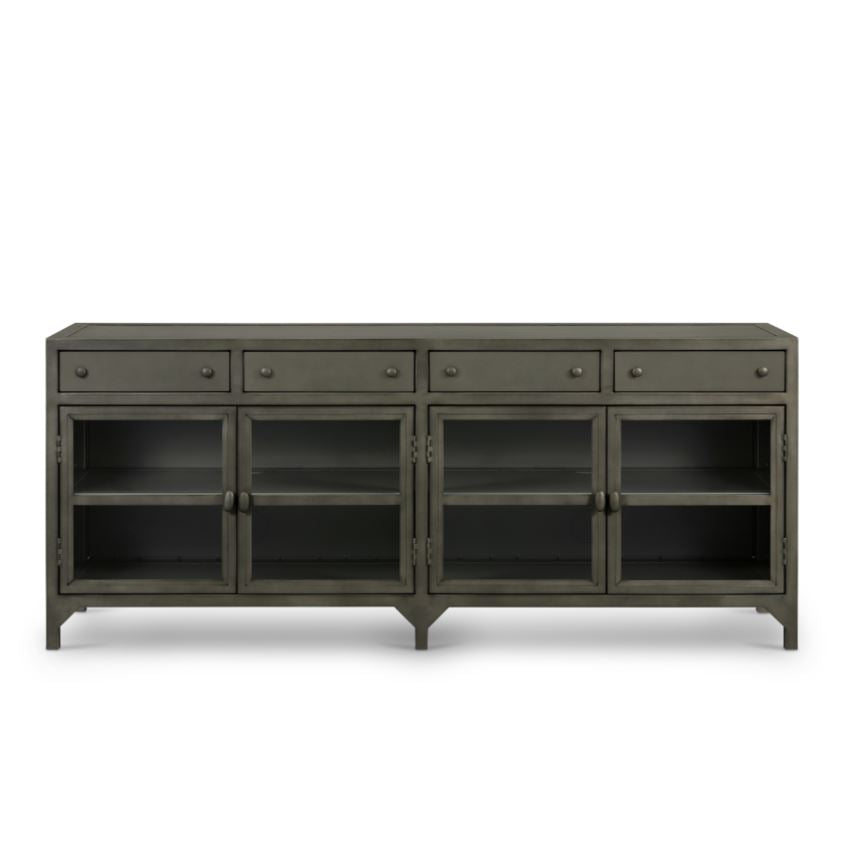 SHADOW BOX MEDIA CONSOLE Cabinets & Storage Four Hands     Four Hands, Burke Decor, Mid Century Modern Furniture, Old Bones Furniture Company, Old Bones Co, Modern Mid Century, Designer Furniture, https://www.oldbonesco.com/