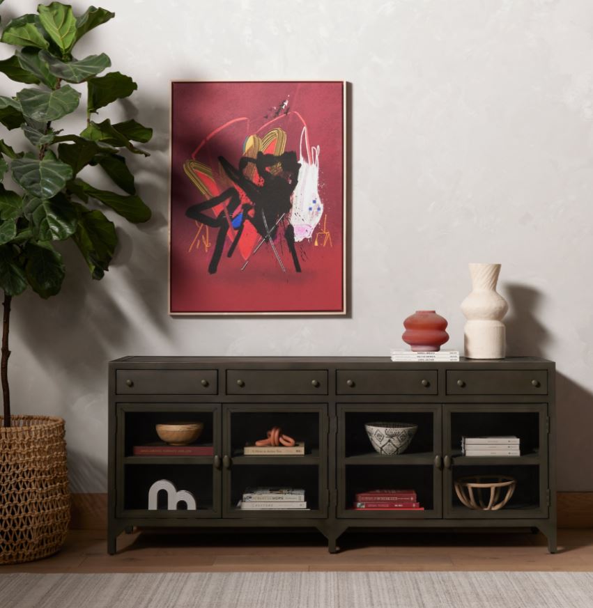 SHADOW BOX MEDIA CONSOLE Cabinets & Storage Four Hands     Four Hands, Burke Decor, Mid Century Modern Furniture, Old Bones Furniture Company, Old Bones Co, Modern Mid Century, Designer Furniture, https://www.oldbonesco.com/