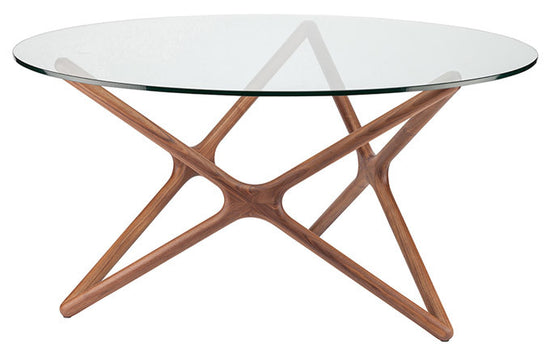 Load image into Gallery viewer, Star Dining Table Ash Walnut - Dia 44&amp;quot;Dining Table Nuevo  Ash Walnut - Dia 44&amp;quot;   Four Hands, Burke Decor, Mid Century Modern Furniture, Old Bones Furniture Company, Old Bones Co, Modern Mid Century, Designer Furniture, https://www.oldbonesco.com/
