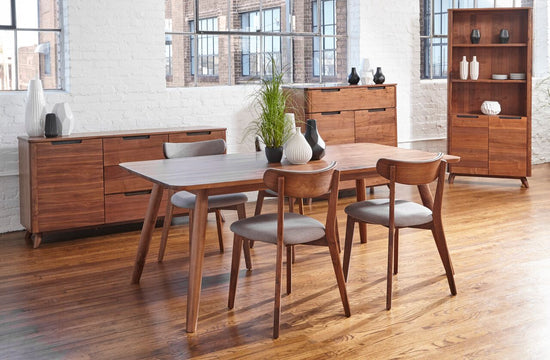 Load image into Gallery viewer, Tahoe American Walnut 60&amp;quot; Dining Table Dining Table Unique Furniture     Four Hands, Burke Decor, Mid Century Modern Furniture, Old Bones Furniture Company, Old Bones Co, Modern Mid Century, Designer Furniture, https://www.oldbonesco.com/
