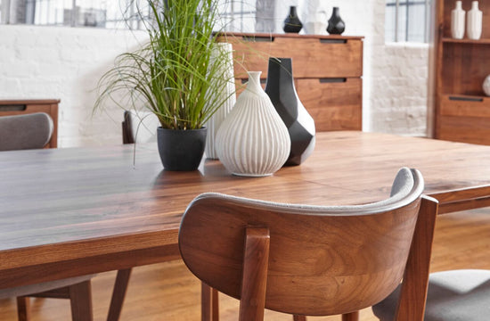 Old dining table with modern chairs hot sale