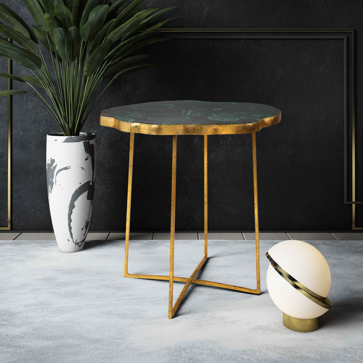 Lily Agate Side Table Side Table TOV Furniture     Four Hands, Burke Decor, Mid Century Modern Furniture, Old Bones Furniture Company, Old Bones Co, Modern Mid Century, Designer Furniture, https://www.oldbonesco.com/
