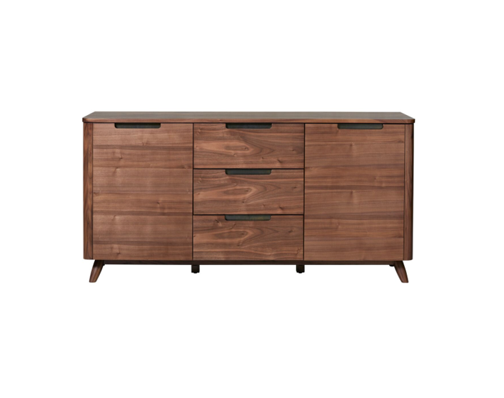 Tahoe American Walnut 3 Section Sideboard Buffet Unique Furniture     Four Hands, Mid Century Modern Furniture, Old Bones Furniture Company, Old Bones Co, Modern Mid Century, Designer Furniture, https://www.oldbonesco.com/