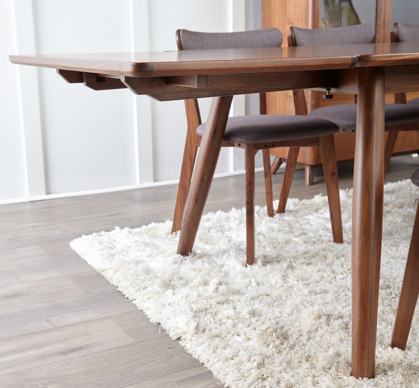 Tahoe American Walnut 77" Extendable Dining Table Dining Table Unique Furniture     Four Hands, Mid Century Modern Furniture, Old Bones Furniture Company, Old Bones Co, Modern Mid Century, Designer Furniture, https://www.oldbonesco.com/