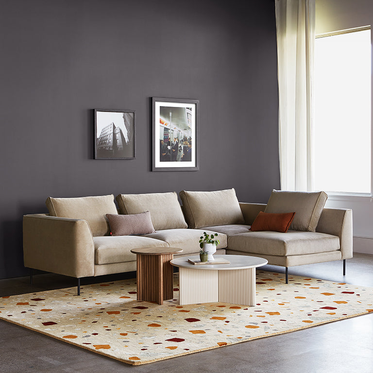Terraz Rug Crema Gus* Four Hands, Burke Decor, Mid Century Modern Furniture, Old Bones Furniture Company, Old Bones Co, Modern Mid Century, Designer Furniture, https://www.oldbonesco.com/