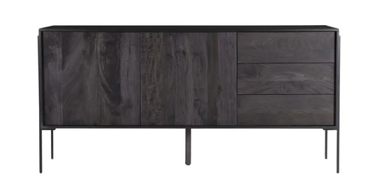 Tobin Sideboard CharcoalSideboards & Storage Moe's  Charcoal   Four Hands, Mid Century Modern Furniture, Old Bones Furniture Company, Old Bones Co, Modern Mid Century, Designer Furniture, https://www.oldbonesco.com/