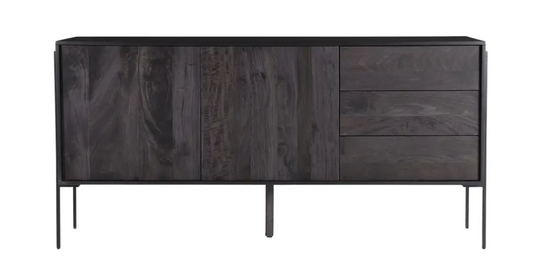 Load image into Gallery viewer, Tobin Sideboard CharcoalSideboards &amp;amp; Storage Moe&amp;#39;s  Charcoal   Four Hands, Mid Century Modern Furniture, Old Bones Furniture Company, Old Bones Co, Modern Mid Century, Designer Furniture, https://www.oldbonesco.com/
