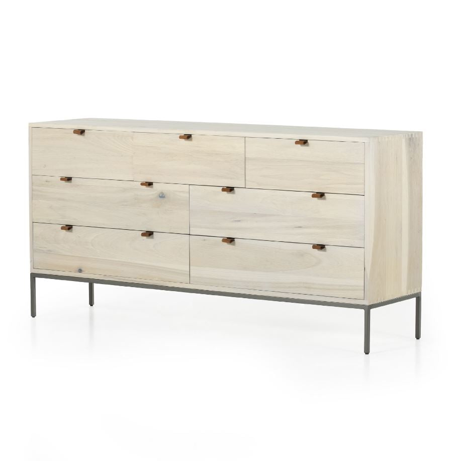 Trey 7 Drawer Dresser-Auburn Poplar DOVE POPLARDresser Four Hands  DOVE POPLAR   Four Hands, Mid Century Modern Furniture, Old Bones Furniture Company, Old Bones Co, Modern Mid Century, Designer Furniture, https://www.oldbonesco.com/