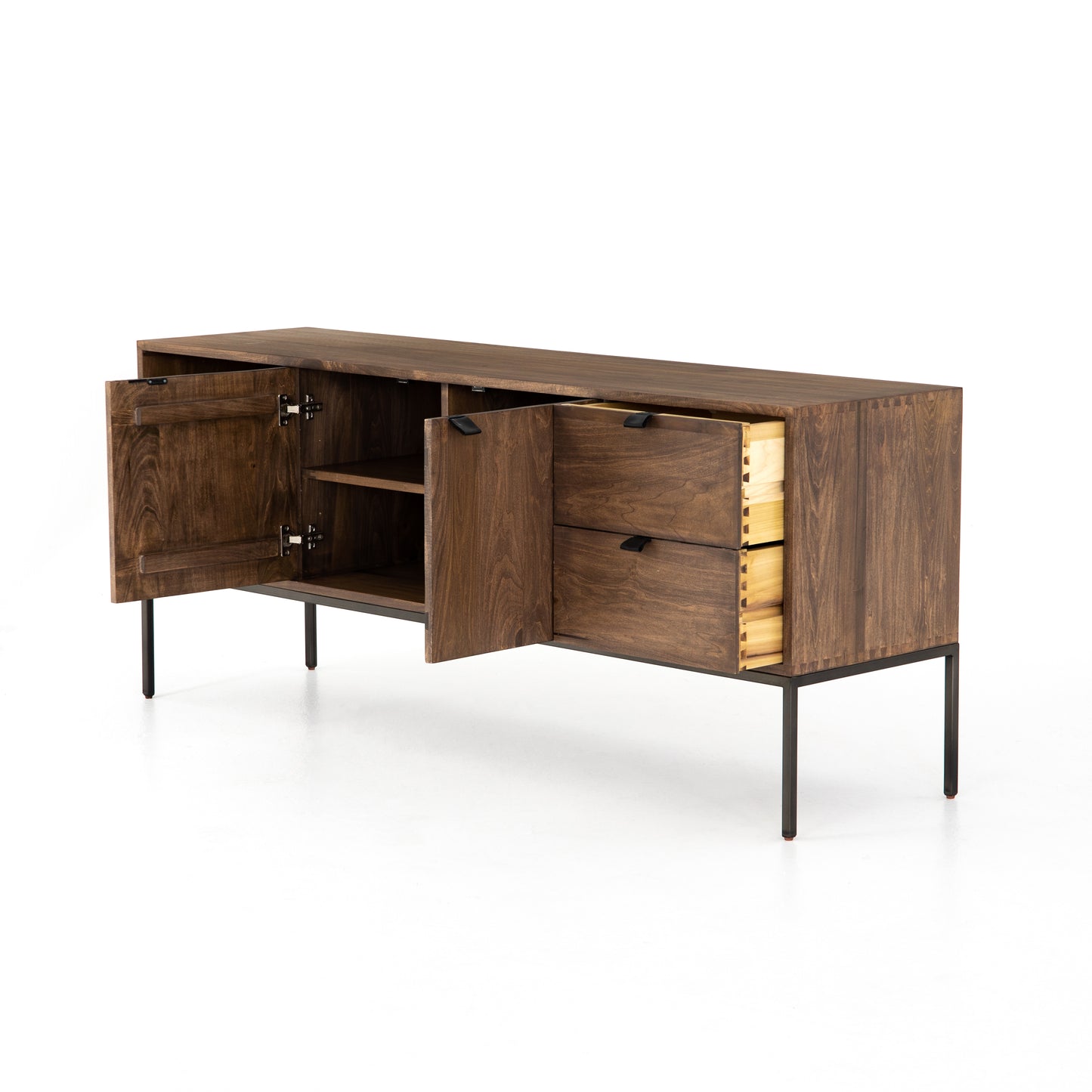 Trey Media Console  Old Bones Co | Studios     Four Hands, Mid Century Modern Furniture, Old Bones Furniture Company, Old Bones Co, Modern Mid Century, Designer Furniture, https://www.oldbonesco.com/