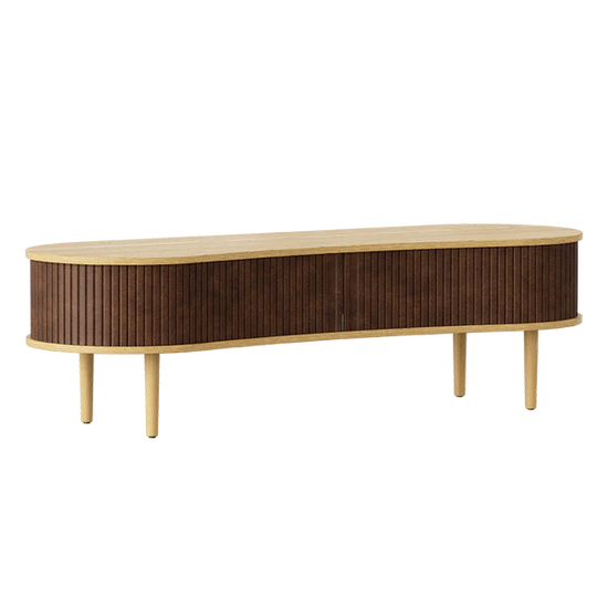 Audacious TV Bench Hazelnut / OakMEDIA UNIT Umage  Hazelnut Oak  Four Hands, Mid Century Modern Furniture, Old Bones Furniture Company, Old Bones Co, Modern Mid Century, Designer Furniture, https://www.oldbonesco.com/