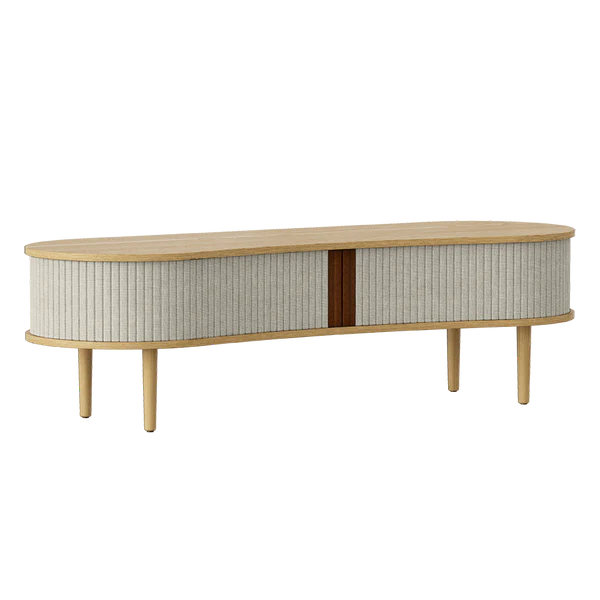 Audacious TV Bench - Light Oak White Sands / OakTV Stand Umage  White Sands Oak  Four Hands, Mid Century Modern Furniture, Old Bones Furniture Company, Old Bones Co, Modern Mid Century, Designer Furniture, https://www.oldbonesco.com/