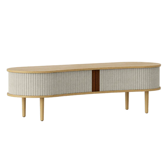 Audacious TV Bench - Light Oak White Sands / OakTV Stand Umage  White Sands Oak  Four Hands, Mid Century Modern Furniture, Old Bones Furniture Company, Old Bones Co, Modern Mid Century, Designer Furniture, https://www.oldbonesco.com/