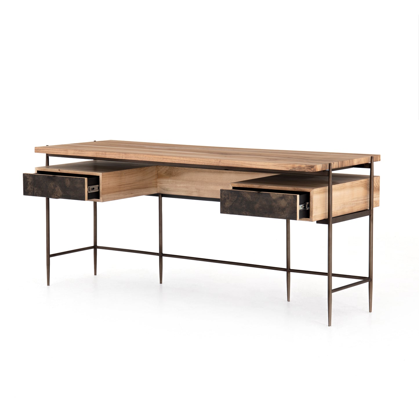 Miguel Desk-Bleached Walnut Desks Four Hands     Four Hands, Mid Century Modern Furniture, Old Bones Furniture Company, Old Bones Co, Modern Mid Century, Designer Furniture, https://www.oldbonesco.com/