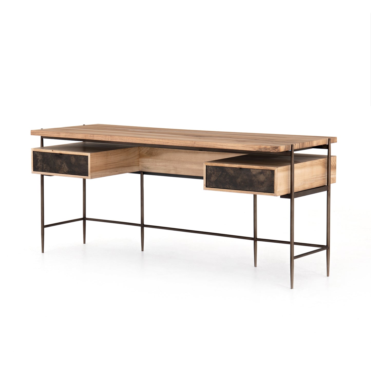 Miguel Desk-Bleached Walnut Desks Four Hands     Four Hands, Mid Century Modern Furniture, Old Bones Furniture Company, Old Bones Co, Modern Mid Century, Designer Furniture, https://www.oldbonesco.com/