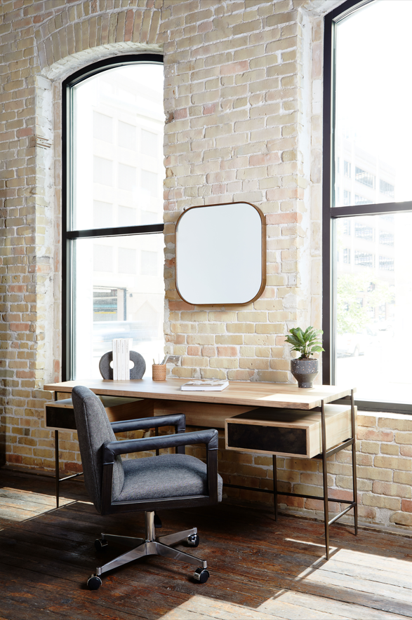 Miguel Desk-Bleached Walnut Desks Four Hands     Four Hands, Mid Century Modern Furniture, Old Bones Furniture Company, Old Bones Co, Modern Mid Century, Designer Furniture, https://www.oldbonesco.com/