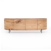 Lunas Media Console - Gold Guanacaste Media Unit Four Hands     Four Hands, Burke Decor, Mid Century Modern Furniture, Old Bones Furniture Company, Old Bones Co, Modern Mid Century, Designer Furniture, https://www.oldbonesco.com/