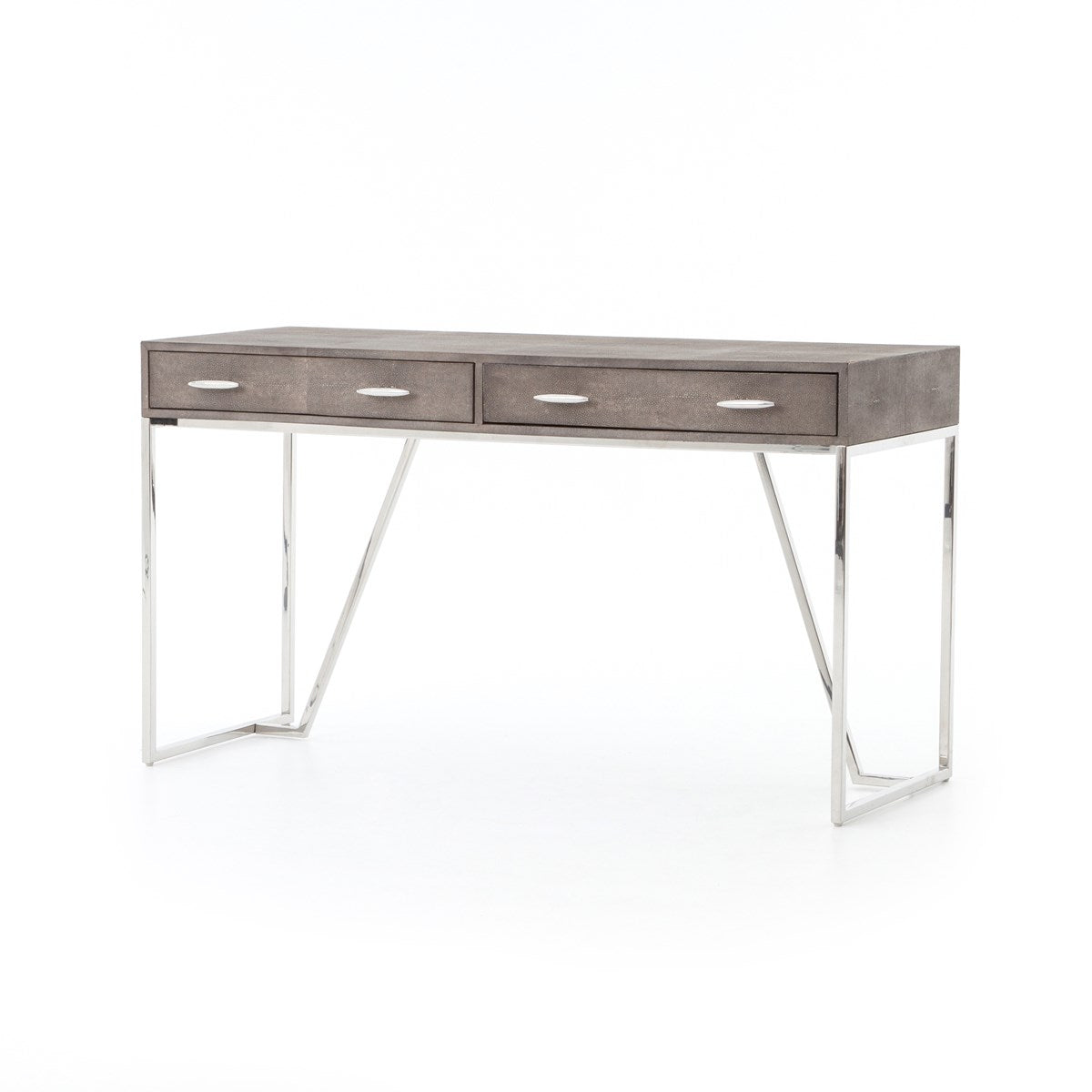 Shagreen Desk-Stainless Desk Four Hands     Four Hands, Burke Decor, Mid Century Modern Furniture, Old Bones Furniture Company, Old Bones Co, Modern Mid Century, Designer Furniture, https://www.oldbonesco.com/