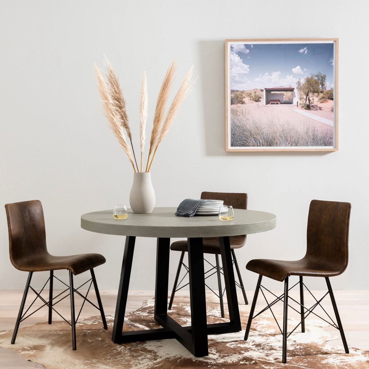 Cyrus Outdoor Round Dining Table Dining Table Four Hands     Four Hands, Burke Decor, Mid Century Modern Furniture, Old Bones Furniture Company, Old Bones Co, Modern Mid Century, Designer Furniture, https://www.oldbonesco.com/