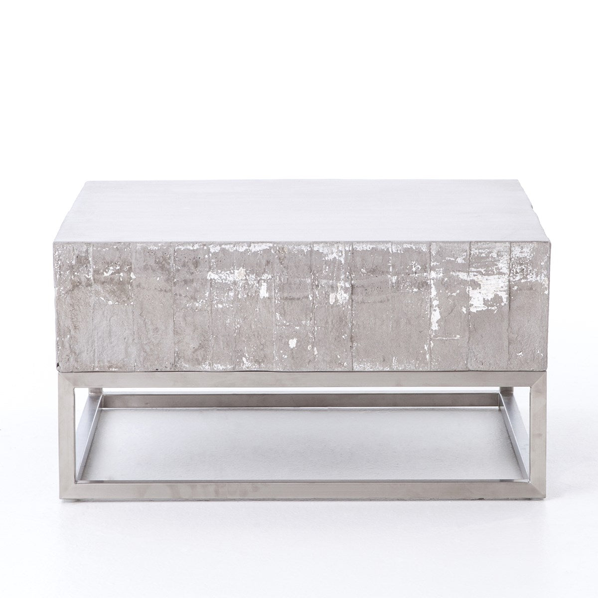 Concrete and Chrome Coffee Table Coffee Table Four Hands     Four Hands, Burke Decor, Mid Century Modern Furniture, Old Bones Furniture Company, Old Bones Co, Modern Mid Century, Designer Furniture, https://www.oldbonesco.com/