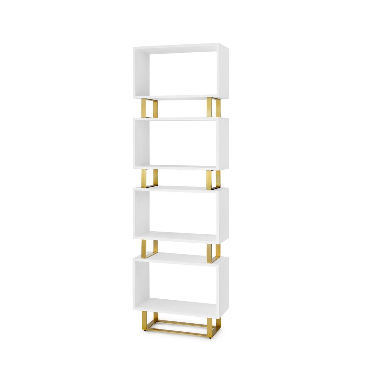 Load image into Gallery viewer, Victor Etagere WhiteTall Cabinet Bungalow 5  White   Four Hands, Burke Decor, Mid Century Modern Furniture, Old Bones Furniture Company, Old Bones Co, Modern Mid Century, Designer Furniture, https://www.oldbonesco.com/
