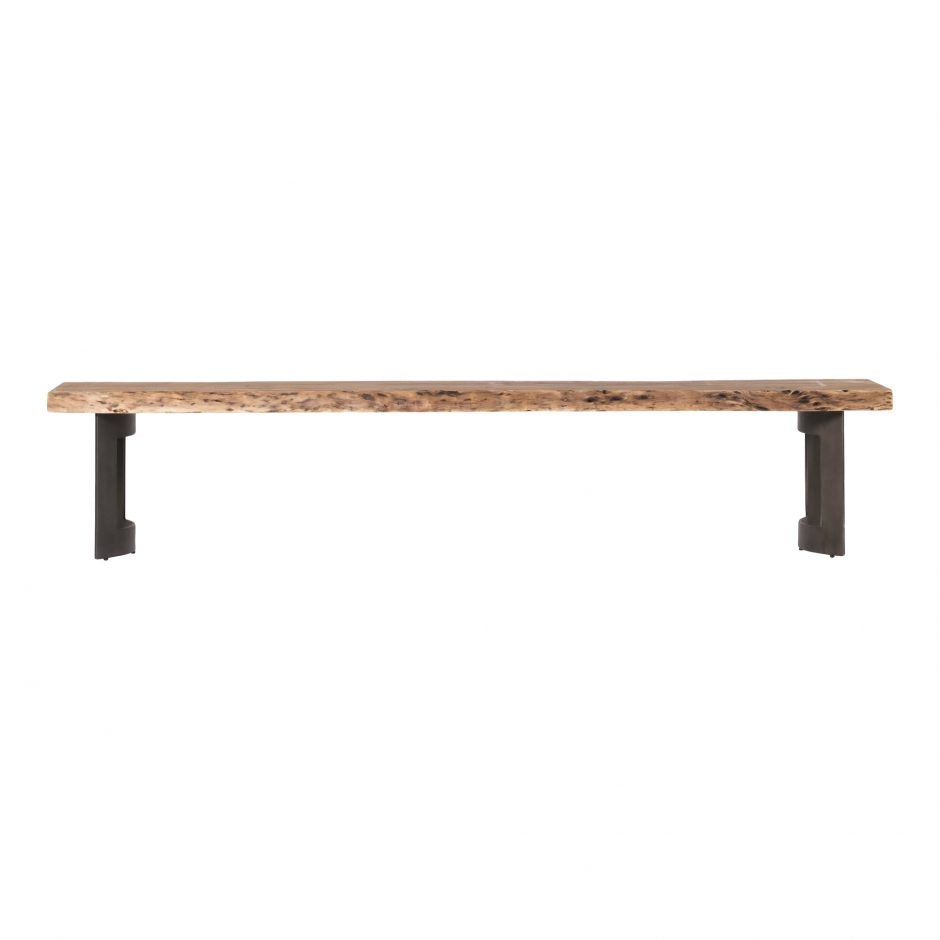 Bent Bench Large Smoked Bench Moe's     Four Hands, Burke Decor, Mid Century Modern Furniture, Old Bones Furniture Company, Old Bones Co, Modern Mid Century, Designer Furniture, https://www.oldbonesco.com/