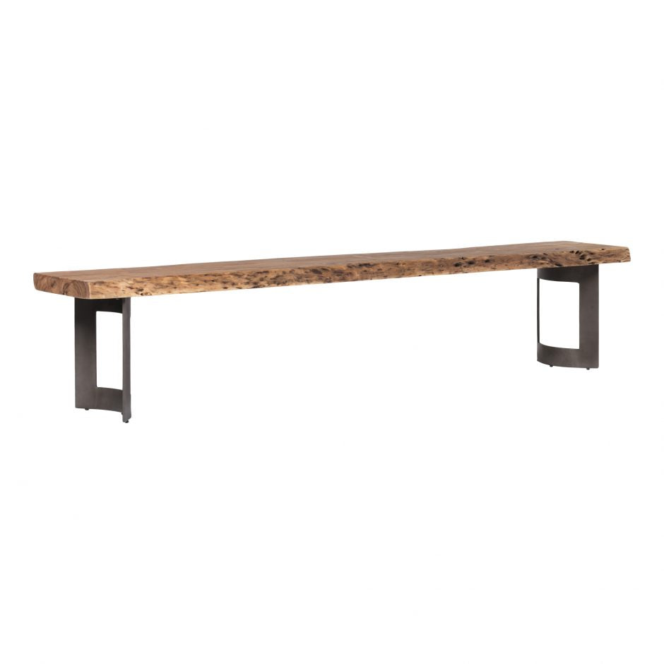 Bent Bench Large Smoked Bench Moe's     Four Hands, Burke Decor, Mid Century Modern Furniture, Old Bones Furniture Company, Old Bones Co, Modern Mid Century, Designer Furniture, https://www.oldbonesco.com/