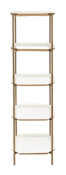 Sylvie 5 Tier Etagere Bookshelf Safavieh     Four Hands, Burke Decor, Mid Century Modern Furniture, Old Bones Furniture Company, Old Bones Co, Modern Mid Century, Designer Furniture, https://www.oldbonesco.com/