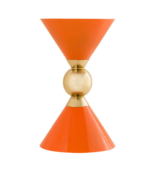 Balhi Side Table Orange/GoldSide Table TOV Furniture  Orange/Gold   Four Hands, Burke Decor, Mid Century Modern Furniture, Old Bones Furniture Company, Old Bones Co, Modern Mid Century, Designer Furniture, https://www.oldbonesco.com/