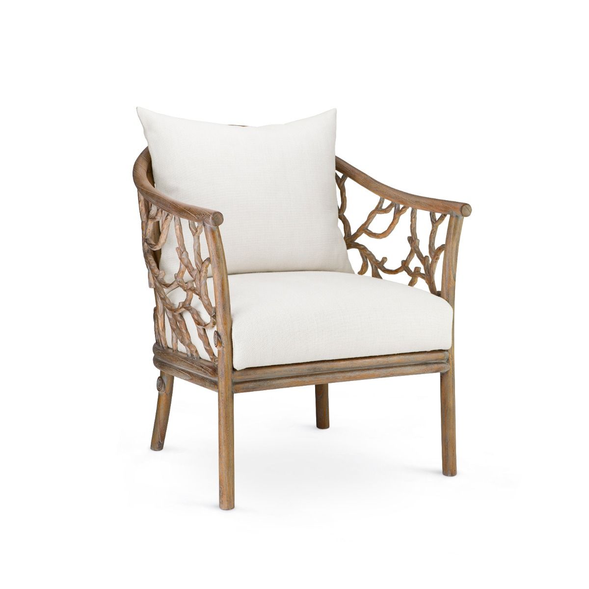 Load image into Gallery viewer, Bosco Armchair, Driftwood Dining Chair Bungalow 5     Four Hands, Burke Decor, Mid Century Modern Furniture, Old Bones Furniture Company, Old Bones Co, Modern Mid Century, Designer Furniture, https://www.oldbonesco.com/
