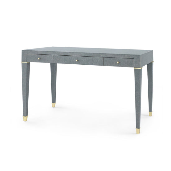 Load image into Gallery viewer, Claudette Desk Gray And BrassDesk Bungalow 5  Gray And Brass   Four Hands, Burke Decor, Mid Century Modern Furniture, Old Bones Furniture Company, Old Bones Co, Modern Mid Century, Designer Furniture, https://www.oldbonesco.com/

