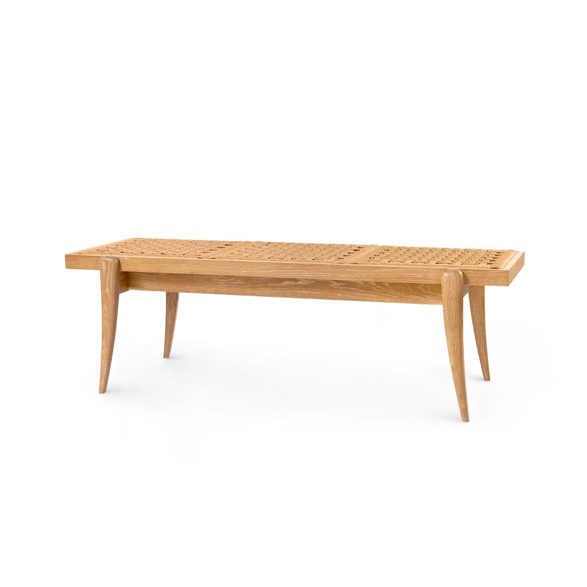Load image into Gallery viewer, Dylan Bench NaturalBenches Bungalow 5  Natural   Four Hands, Burke Decor, Mid Century Modern Furniture, Old Bones Furniture Company, Old Bones Co, Modern Mid Century, Designer Furniture, https://www.oldbonesco.com/
