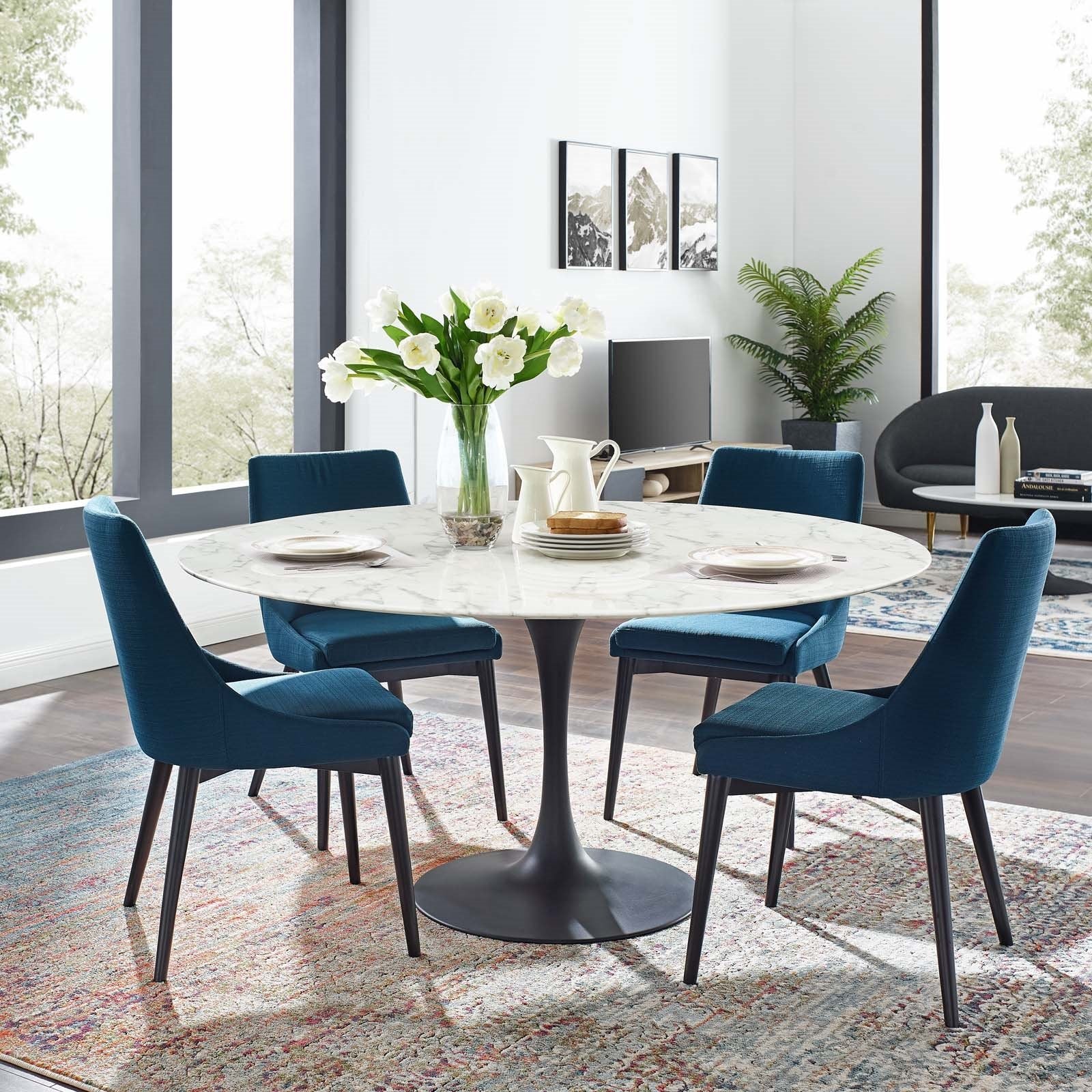 Quartz round dining table discount