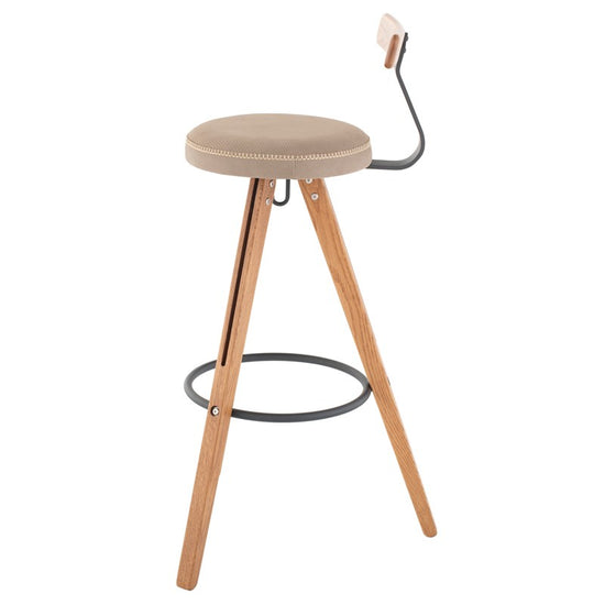 Load image into Gallery viewer, Theo Bar Stool - Grey BAR AND COUNTER STOOL District Eight     Four Hands, Burke Decor, Mid Century Modern Furniture, Old Bones Furniture Company, Old Bones Co, Modern Mid Century, Designer Furniture, https://www.oldbonesco.com/
