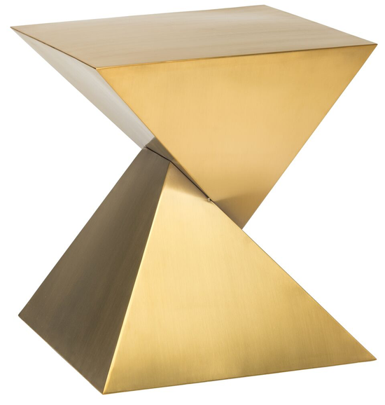 Load image into Gallery viewer, Giza Steel Gold Metal Side Table Accent Table Nuevo     Four Hands, Burke Decor, Mid Century Modern Furniture, Old Bones Furniture Company, Old Bones Co, Modern Mid Century, Designer Furniture, https://www.oldbonesco.com/

