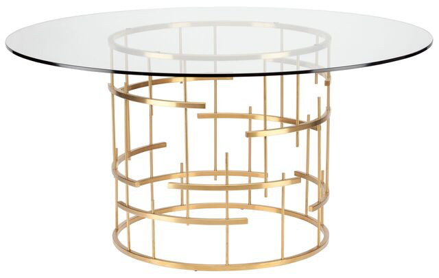 Load image into Gallery viewer, Round Tiffany Dining Table Dining Table Nuevo     Four Hands, Burke Decor, Mid Century Modern Furniture, Old Bones Furniture Company, Old Bones Co, Modern Mid Century, Designer Furniture, https://www.oldbonesco.com/
